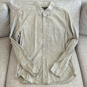 J. Crew Mercantile Grey Speckled Oxford - Men’s Large